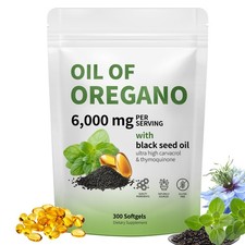 Oil of Oregano with Black Seed Oil - Oil of Oregano Capsules, Aceite de Or ga...