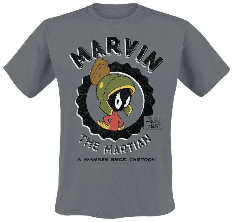 Looney Tunes T-Shirt Herren Marvin The Martian dunkelgrau XXL - Bild 1 von 1