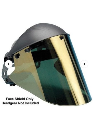 Delta Plus High Heat Gold Hardcoated Lexan Face Shield 10'' x 18.5'' x 2mm Safety 