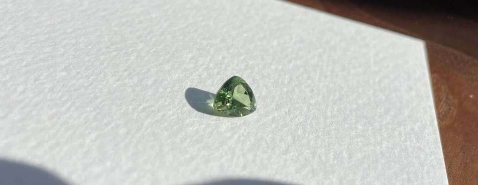 Faceted Green Maine Tourmaline Trillion Cut 1.7ct, 7x7x7mm - Image 2 of 4