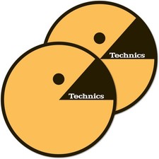 Original Magma LP-Slipmat Technics Tecman Plattenspieler Gelb Gummimatte Retro