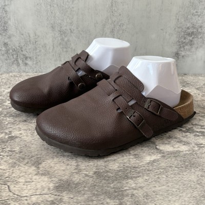 Birkenstock Brown Leather Closed-Toe Clog Sandals Boston Oiled Leather in Color Tobacco Brown | BIRKENSTOCK US main image 2