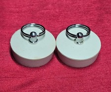 Sexauer 061556, 1-3/16" Rubber Drain Stoppers Key Rings White USA 2-Pack - NEW