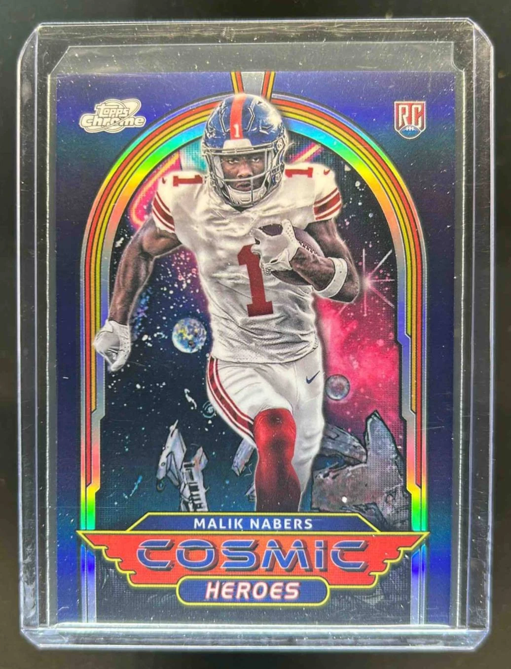 Malik Nabers Topps Cosmic Chrome Cosmic Heroes #CH14 Base