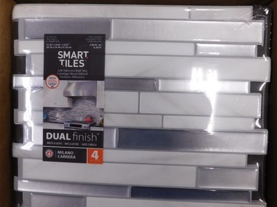 Smart Tiles Milano Carrera Peel & Stick Self Adhesive Wall Tiles 2.80 Sqft.-6 Pc