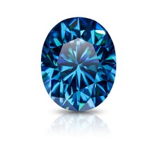 5 CT Oval Cut Loose Lab Grown Diamond Fancy Blue Color VVS1 Clarity Loose Gems
