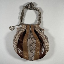 Vintage Bebe Shoulder Bag Womens Brown Canvas...