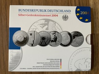 Silber Gedenkmünzenset 2004 in Spiegelglanz