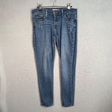 Levis Womens 711 Skinny Jeans Size 28 Medium Wash Blue Denim