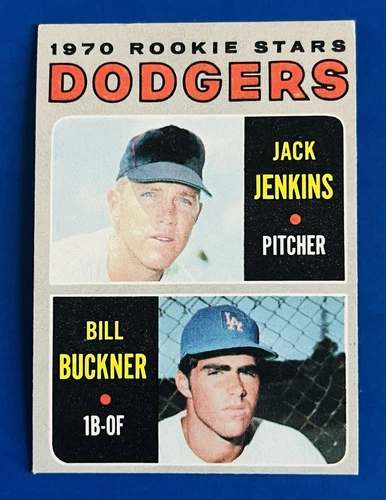 1970 Topps Bill Buckner & Jack Jenkins Dodgers Rookie Stars Card #286; Mid Grade