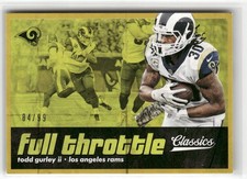 2018 Panini Classics #13 Todd Gurley II Full Throttle Gold #/99 ☘️153