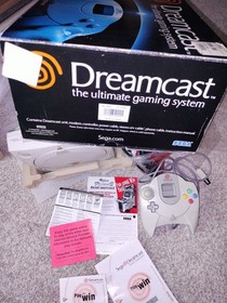 SEGA Dreamcast, Box, Inserts, Controller, Console Tested: Turns On Doesn't Load.