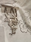 Christmas Decor Stocking Hangers: Sleigh and 4 Reindeer Silver Beautiful NEW — photo 10
