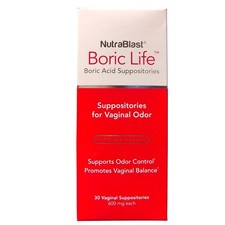 NutraBlast Boric Life 30 Acid Suppositories 600mg Vaginal Balance 04/27