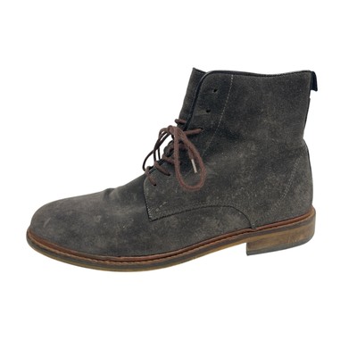 Shoe The Bear Ned Men\'s Gray Suede Lace Up Round Toe Ankle Combat Boots 43 US 10 Ned Suede Lace-Up Boot - Tobacco – STAG Provisions main image 4