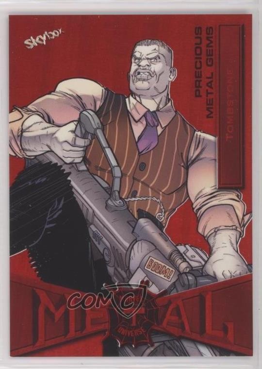 2022 Upper Deck Marvel Metal Universe Spider-Man PMG Red /100 Tombstone #91 02ro
