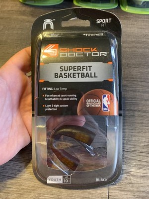 Shock Doctor Superfit Basketball Youth Black Mouthguard NIP Ages 10 and under