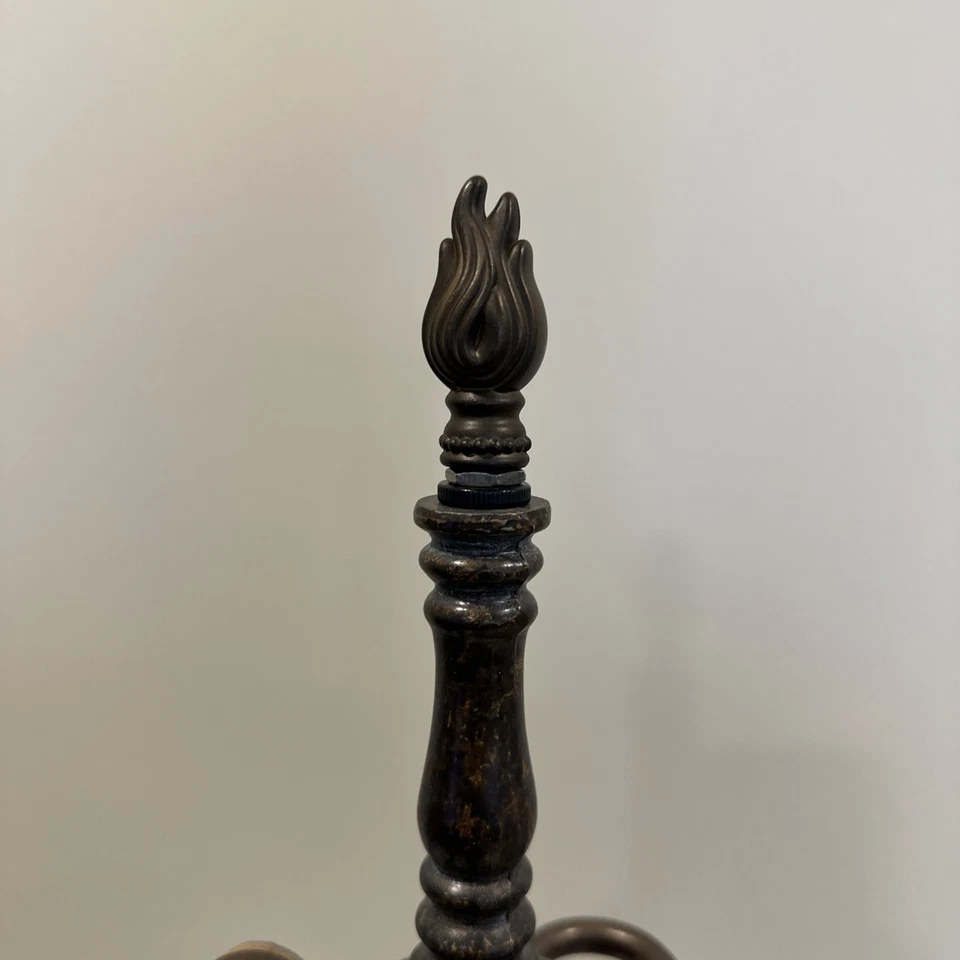 751-DALE TIFFANY 6,5 X 14 Bronce Como Ornamentado SOLO BASE LÁMPARA VICTORIANA ESTAMPADA Foto 4 de 4