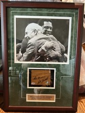 Red Auerbach & Bill Russell Signed Boston Celtics Parquet Floor Display Beckett