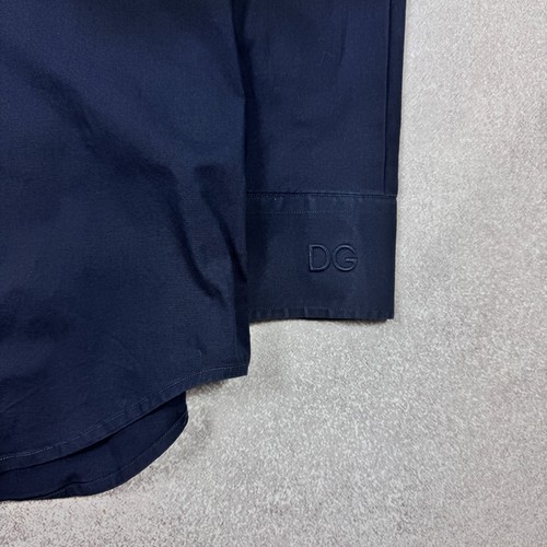 Camisa ajustada vintage Dolce & Gabbana DORADA azul marino para hombre - Imagen 4 de 9
