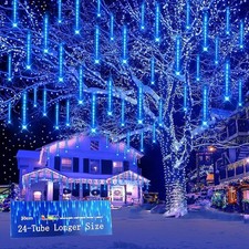 Outdoor Christmas Decorations, 24 Tubes Equivalent to 3 Sets of 8-Tubes Mete...