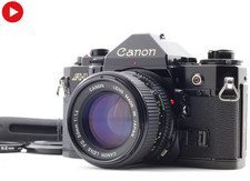 [Exc+5] Appareil photo reflex argentique Canon A-1 A1 nouvel objectif FD...