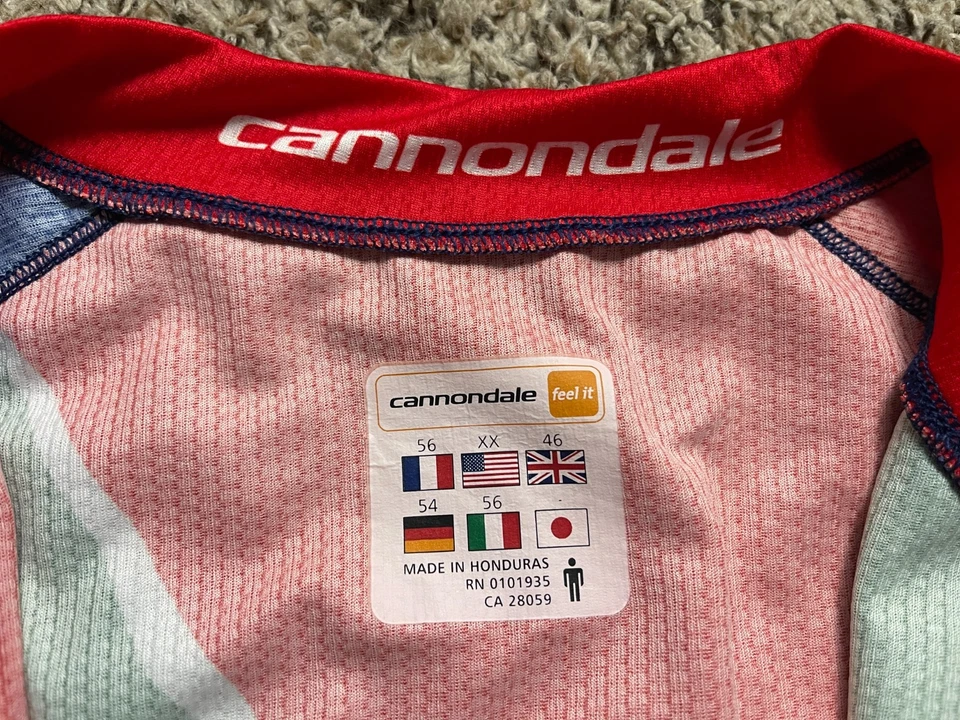 Camiseta masculina de ciclismo Cannondale África do Sul 2X 3/4 com zíper manga curta - Imagem 4 de 4