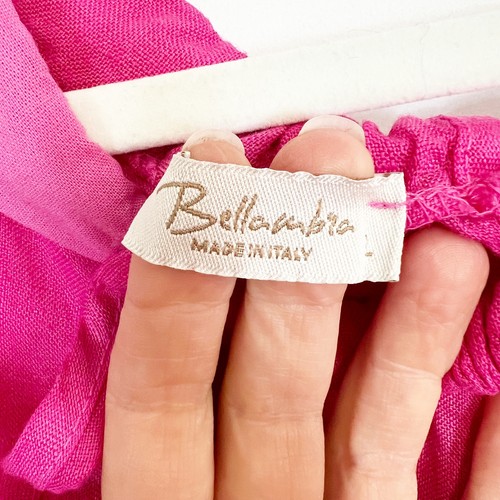 Bellambra Pink 100% Linen Halter Dress Women's Large - Picture 7 of 12