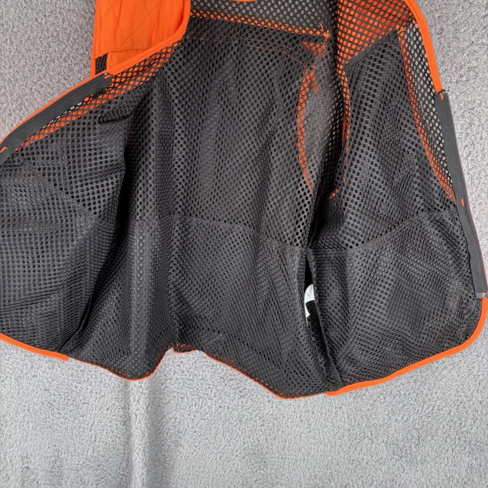 Cabela's Vest Mens Small Orange Blaze Hunting Shooting Zip Front Cargo Pockets - Image 2 of 4