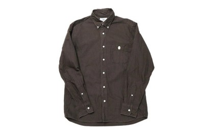 A Bathing Ape APE HEAD Oxford Shirt Brown L