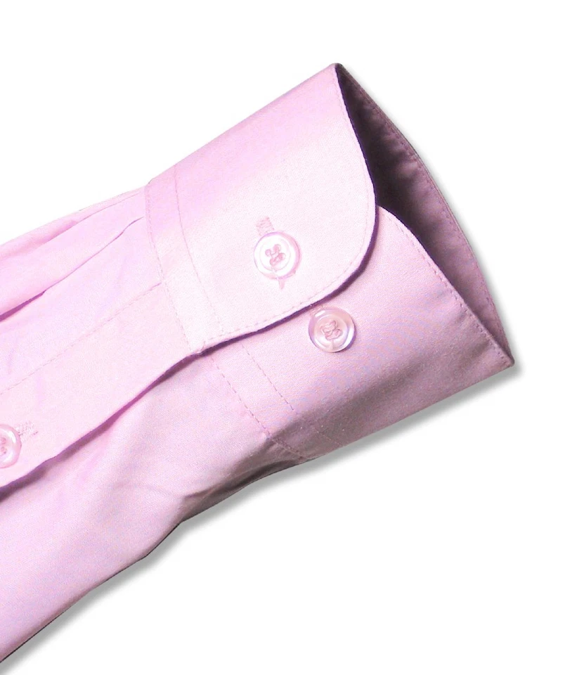Camisa de vestir morada lavanda lisa para hombre con puños convertibles talla 16 1/2 34/35 Foto 3 de 4
