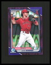 2024 John Wimmer - Topps Bowman Chrome Purple RayWave #BCP-78 Angels 