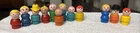 Vintage Lot of 12 Fisher Price Little People Family Wooden Bodies