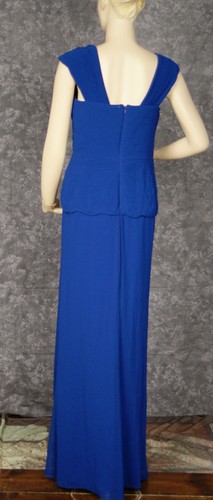 Tadashi Shoji Cap Sleeve Ruched Chiffon Gown (Size 6) - Picture 6 of 8