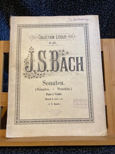 Jean-Sébastien Bach Sonates pour violon et piano n°1 à 3 J.-N. Rauch ed. Litolff