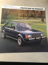 ORIGINAL PLYMOUTH HORIZON Auto SALES BROCHURE ~ Color ~ Vintage OEM -