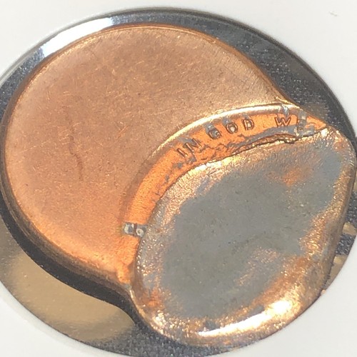 BU lincoln cent error 55% Off Center With Indent Rare Error Combination - Picture 6 of 12