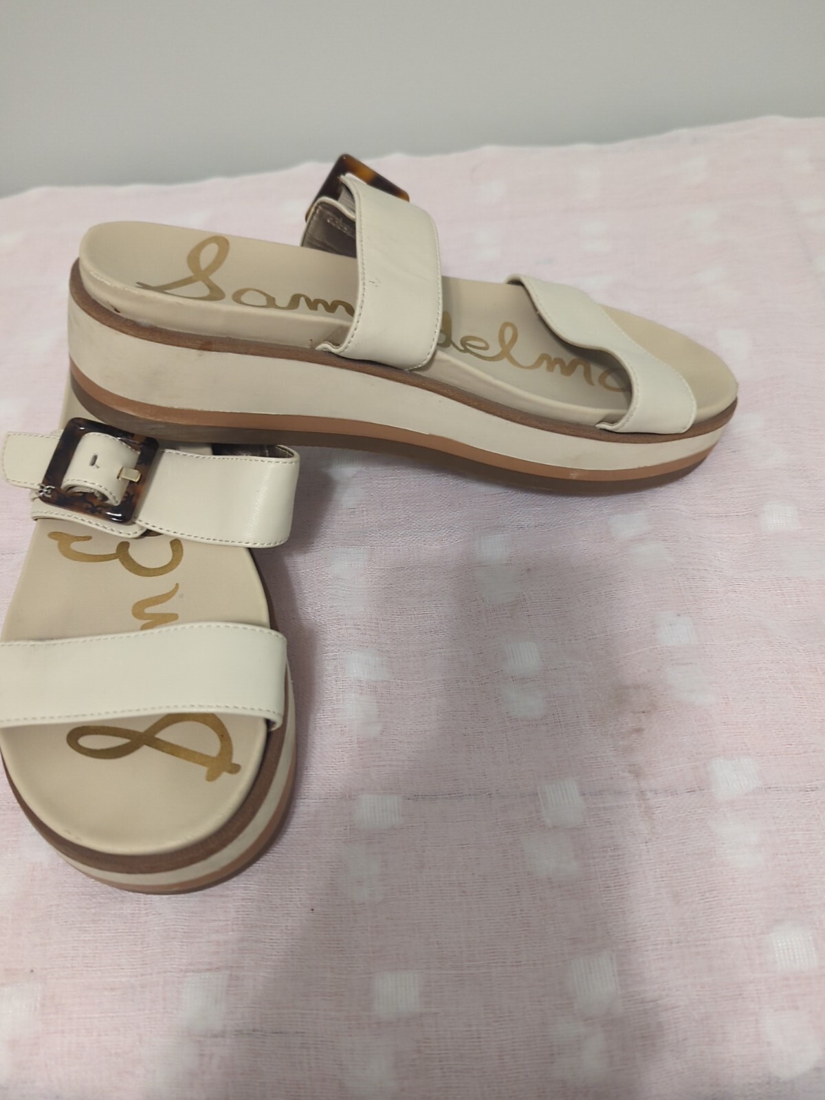 Agustine Sam Edelman platform Tortoise Clasp sand… - image 3