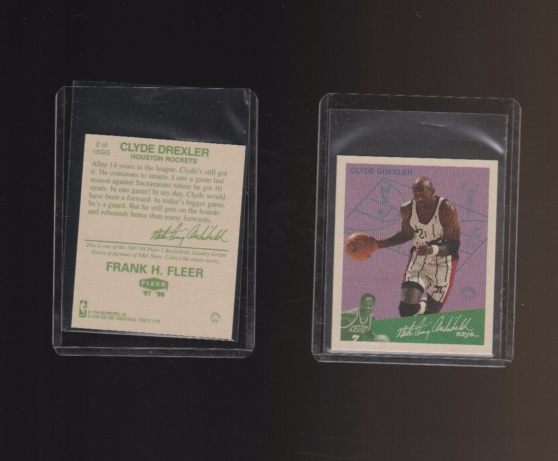 1997-98 Fleer Goudey Greats #2GG Clyde Drexler Houston Rockets