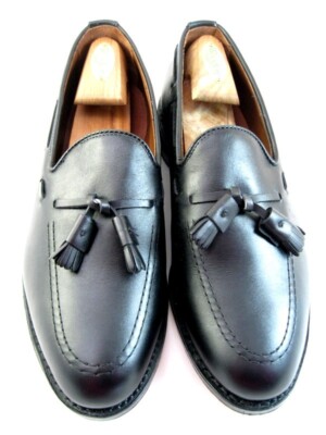 Allen Edmonds ''GRAYSON''  Men's Leather Tassel Loafers 7.5 EEE Black USA (403N)