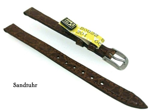 8mm Damen Uhrenarmband kurz S echt Kroko von Rios braun