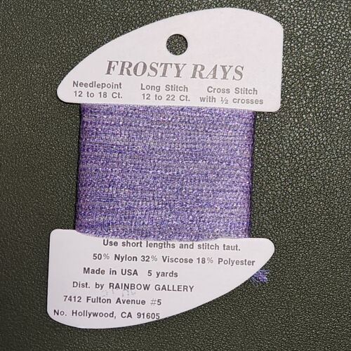 Frosty Rays Metallic Ribbon By Rainbow Gallery Needlepoint Long Stitch 5 Yards - Picture 12 of 25