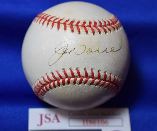 Joe Torre JSA COA autograph National League ONL Hand Signed Baseball