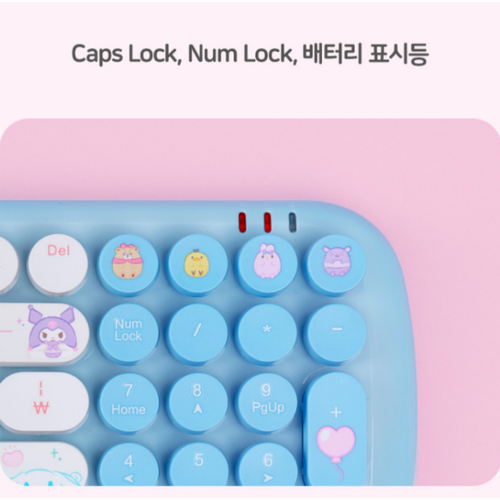 Sanrio Retro Wireless Keyboard & Mouse SET Pochacco Cinnamoroll Hello Kitty - Picture 12 of 22