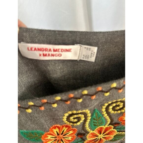 Leandra Medine x Mango Dress Womens Medium Gray E… - image 3