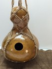 Gourd Birdhouse And  Macrame Hanger, Jute.  Homegrown And Handmade