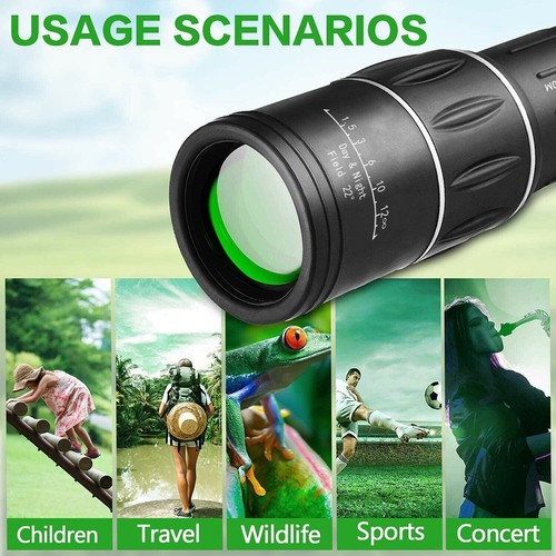 16x52 HD Day & Night Vision Optical Monocular Dual Focus Zoom Hunting Telescope - Picture 2 of 12