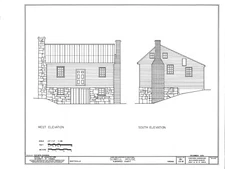 Small Colonial home, Saltbox style Sowell Cottage, 1830s, 2-3 bedrooms