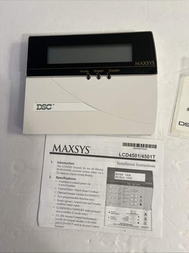 DSC MAXSYS Programmable-Message LCD Keypad LCD4501 - Bild 1 von 3