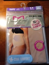 Maidenform Flexees Cool Comfort Firm Control High Waist Thong Beige 2XL